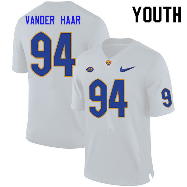 Youth #94 Sam Vander Haar Pitt Panthers College Football Jerseys Sale-White